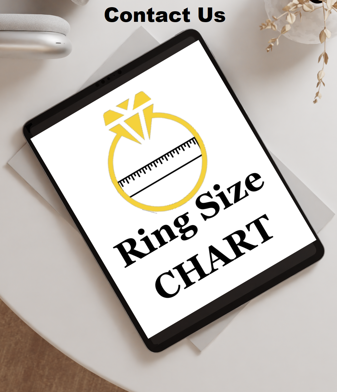 contact us ring size chart
