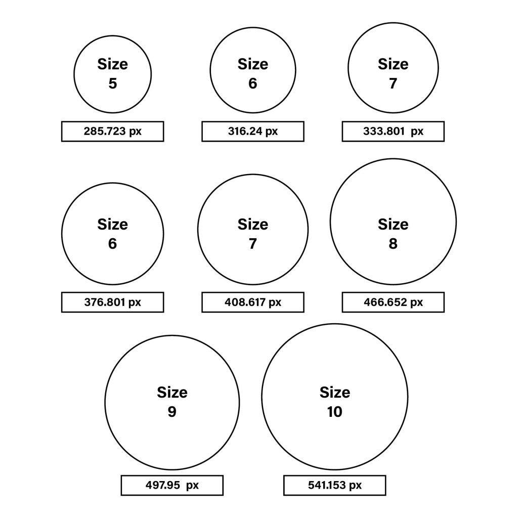 Ring size chart for men's