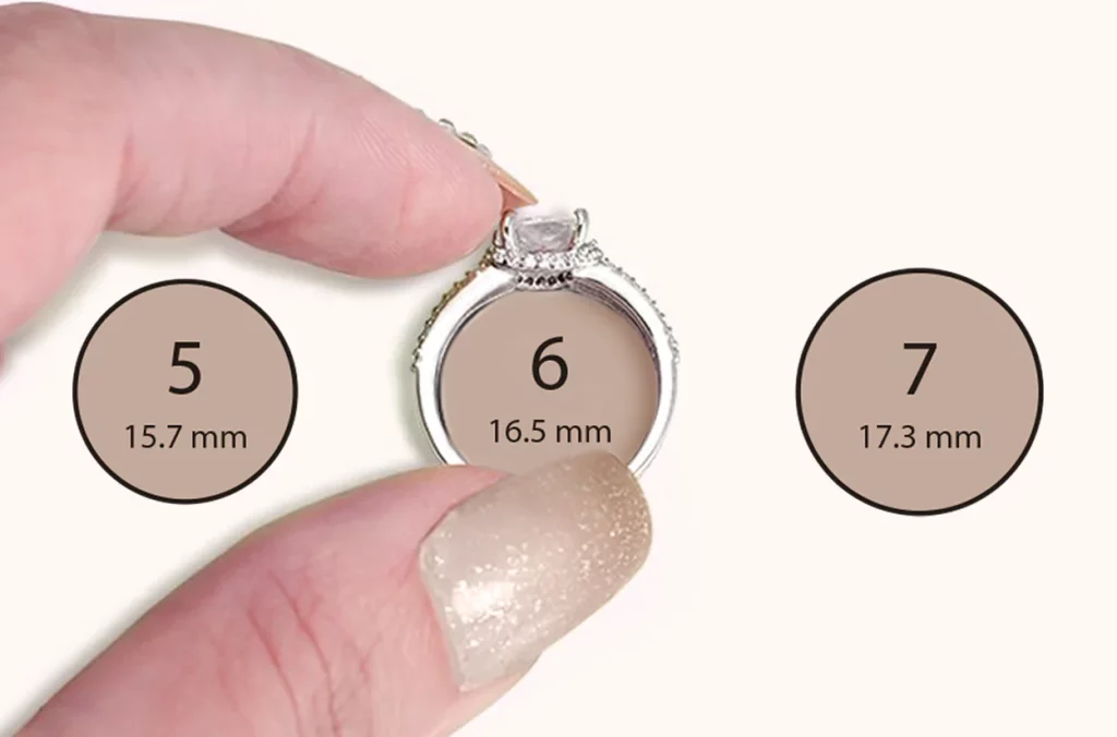 Measure your ring to determine your ring size.